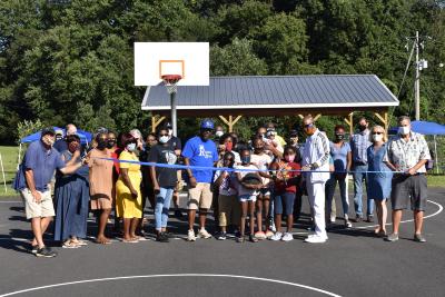 Ribbon cutting at Louisa D'A Carpenter Park