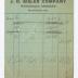 J. D. Sisler grocer receipt, circa 1910 August 28 