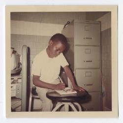 Barry Johnson as a child of 6 at Vita Foods.  