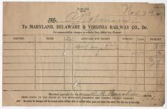Abraham Robinson shipping bill, 1917 November 27