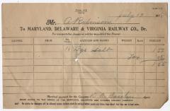Abraham Robinson shipping bill, 1918 July 13