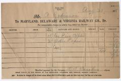 Abraham Robinson shipping bill, 1918 August 31
