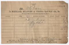 Abraham Robinson shipping bill, 1918 June 1