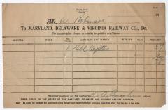 Abraham Robinson shipping bill, 1917 December 6