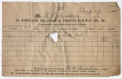 Abraham Robinson shipping bill, 1918 August 17