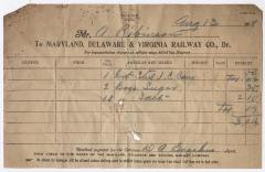 Abraham Robinson shipping bill, 1918 August 13