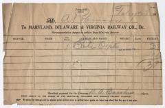 Abraham Robinson shipping bill, 1918 February 28