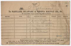 Abraham Robinson shipping bill, 1918 March 9
