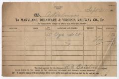 Abraham Robinson shipping bill, 1918 September 21
