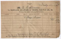 Abraham Robinson shipping bill, 1918 July 11