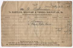 Abraham Robinson shipping bill, 1918 July 23