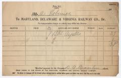 Abraham Robinson shipping bill, 1917 December 1