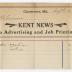 Kent News receipt, 1914 September 25