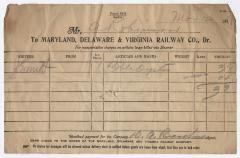 Abraham Robinson shipping bill, 1918 March 2 