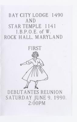 June 9th, 1990 Debutante Reunion bulletin