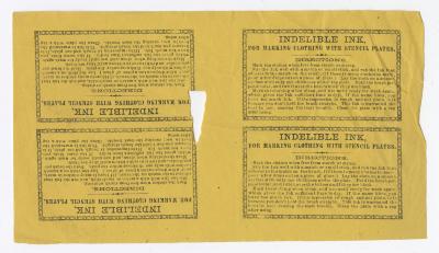 Indelible Ink instructions, circa 1910