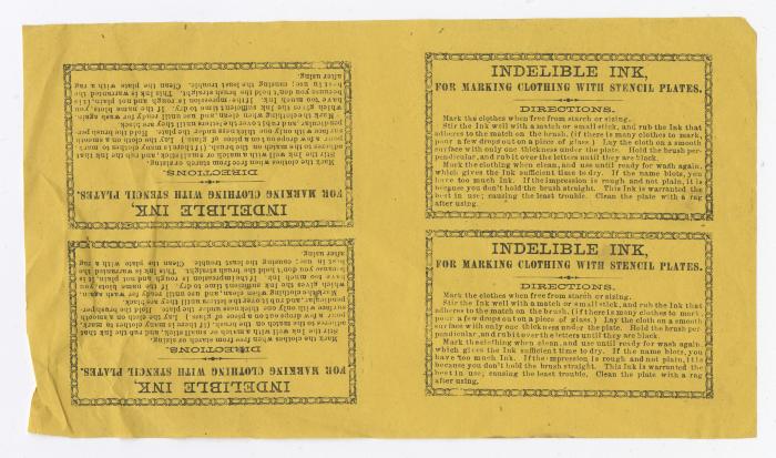 Indelible Ink instructions, circa 1910