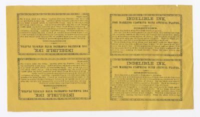 Indelible Ink instructions, circa 1910