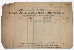 Abraham Robinson shipping bill, 1913 October 14