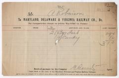 Abraham Robinson shipping bill, 1915 May 18