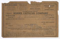 Adams Express receipt, 1914 April 11