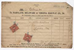 Abraham Robinson shipping bill, 1916 April 14