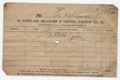 Abraham Robinson shipping bill, 1916 October 28