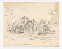 Emmanuel Episcopal Church print, circa 1880