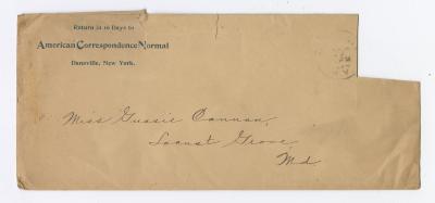 Envelope to Gussie Cannon, 1894 April 25