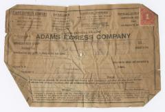 Adams Express receipt, 1916 