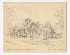 Emmanuel Episcopal Church print, circa 1880