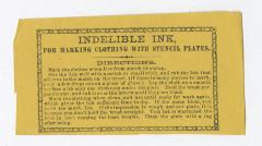 Indelible Ink instructions, circa 1910