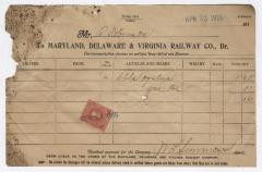 Abraham Robinson shipping bill, 1916 April 23