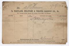Abraham Robinson shipping bill, 1914 November 28