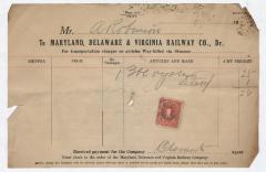Abraham Robinson shipping bill, circa 1910 December 22