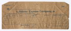 Adams Express receipt, 1915 July 18