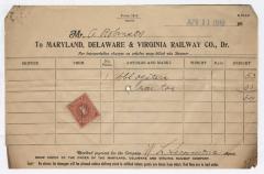 Abraham Robinson shipping bill, 1916 April 11