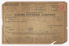 Adams Express receipt, 1916 April 29