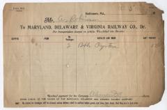 Abraham Robinson shipping bill, 1913 October 15