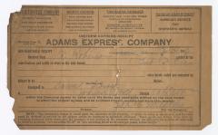 Adams Express receipt, 1917 June 30