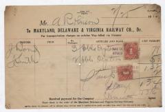 Abraham Robinson shipping bill, 1915 February 25