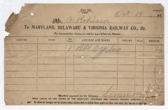 Abraham Robinson shipping bill, 1916 October 19