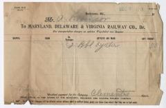 Abraham Robinson shipping bill, 1913 October 3