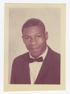 Photograph of young man in a tuxedo