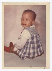 A portrait of a young baby