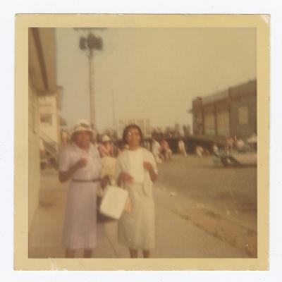 Two women smiling at the camera