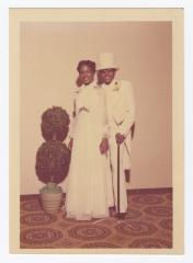 A couple on their wedding day