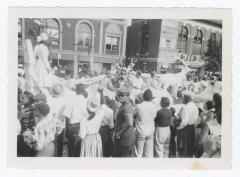 People gathered for a Winter parade