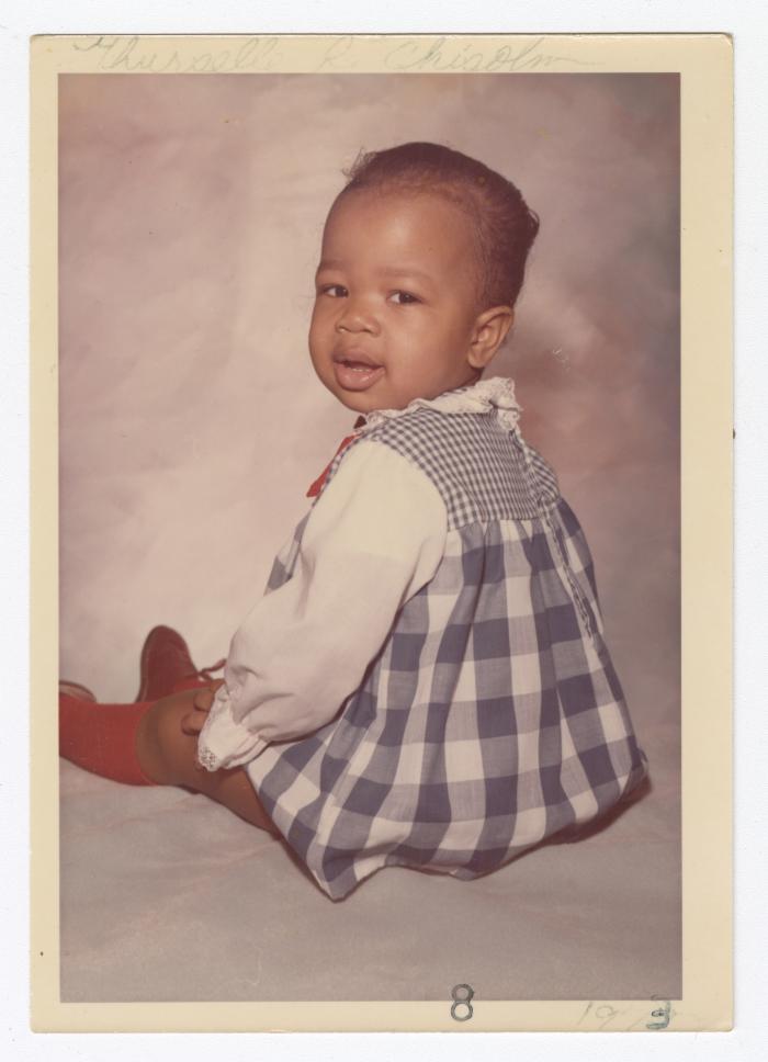 A portrait of a young baby