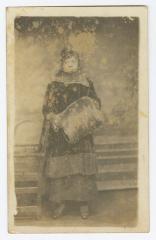 A bundled up young woman